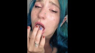 I finger myself for you and suck you off - Sexy video call