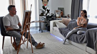 The artist stripped a modest Model and fucked her hard!