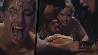 Femdom Reverse Gangbang - Lesbians Possessed by Horny Demons Fucks Black Guy Multiple Creampies